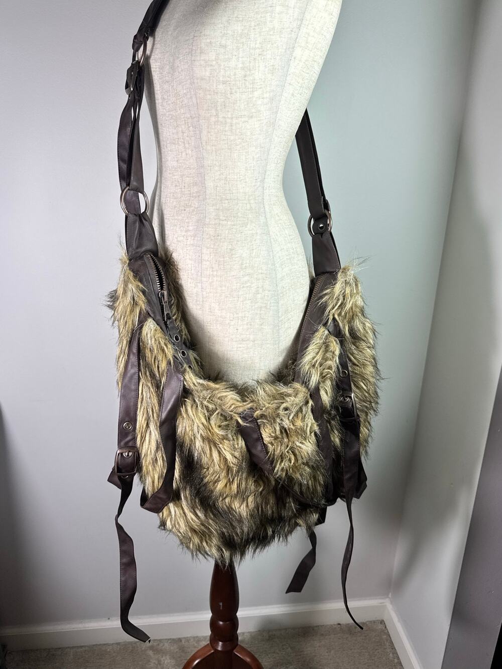 Lip Service Apocalyptic Faux Fur Bag Rare Vintage